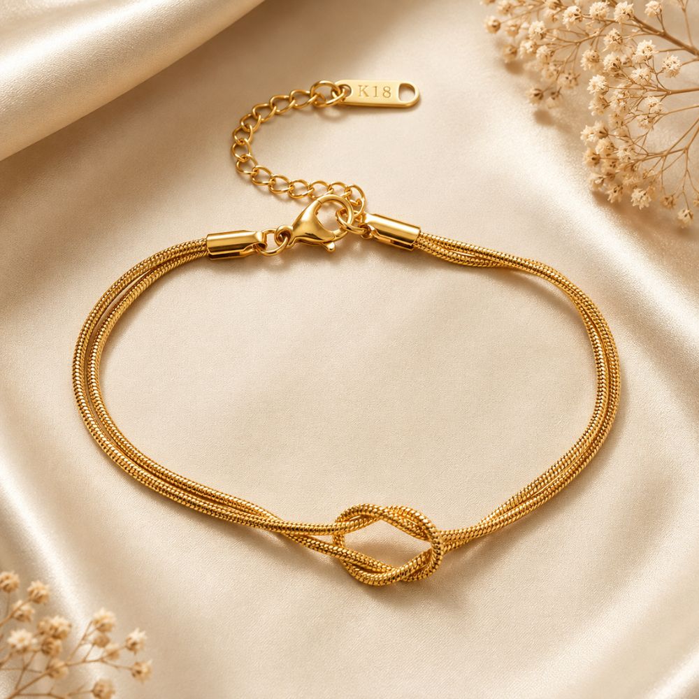 Eternal Knot Rakhi Golden