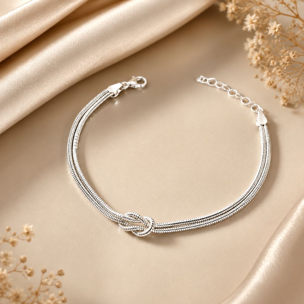 Eternal Knot Rakhi Silver